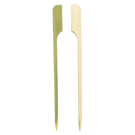 Bamboo Food Pick Golf Design Natural Green 12cm (250 Units)  