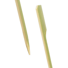 Bamboo Food Pick Golf Design Natural Green 12cm (250 Units)  