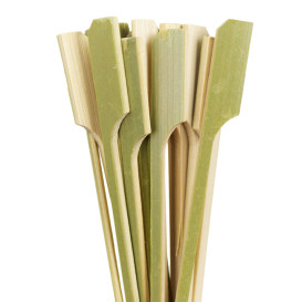 Bamboo Food Pick Golf Design Natural Green 12cm (250 Units)  