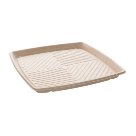 Natural Sugarcane Square Tray 40x40cm (5 Units) 