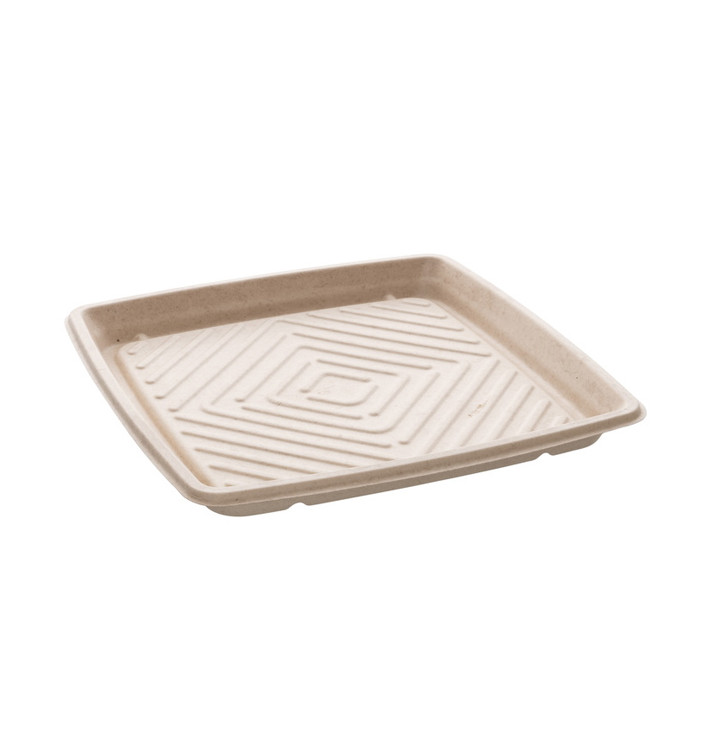 Natural Sugarcane Square Tray 31x31cm (5 Units) 