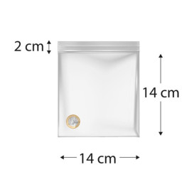 Plastic Zip Bag Seal top 14x14cm G-200 (1000 Units)