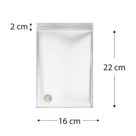 Plastic Zip Bag Seal top 16x22cm G-200 (100 Units)  