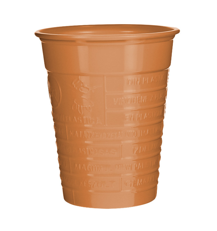 Plastic Cup PS Orange 200ml Ø7cm (50 Units) 