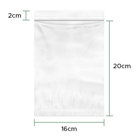 Plastic Bag Autoseal with Pocket 16x22+20cm G-200 (100 Units)