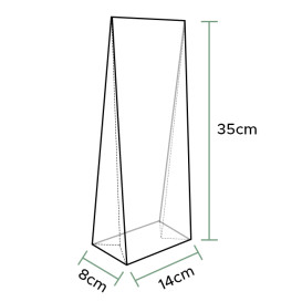 Plastic Bag Square Bottom 14x35+8cm G-160 (100 Units)  