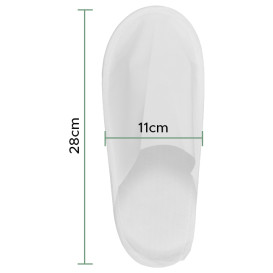 Disposable Slipper TST PP Closed EVA Sole White (200 Pairs)