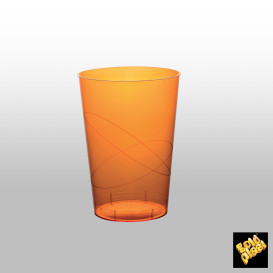 Plastic Cup PS "Moon" Orange Clear 230ml (50 Units) 