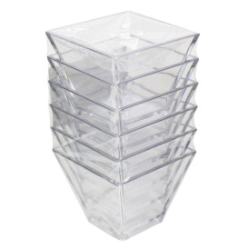 Tasting Plastic Bowl Durable SAN "Pagoda" Clear 88ml (6 Units) 