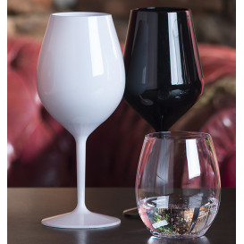 Reusable Plastic Glass Wine "Tritan" Black 510ml (6 Units)