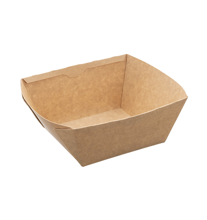 Rectangle Kraft Salad Bowl 1.000ml 19x16x7cm (300 Units)