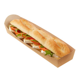 Kraft Baguette Tray 500ml 24,8x6cm (500 Uds)