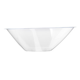 Plastic Bowl PS Crystal Hard "Square" 1250ml Ø21cm (3 Units) 