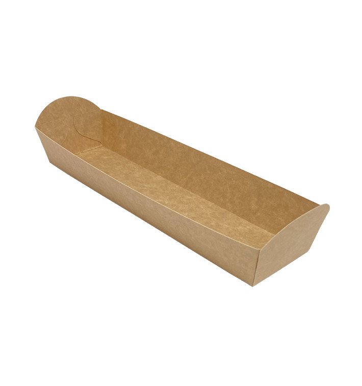 Kraft Baguette Tray 500ml 24,8x6cm (500 Uds)