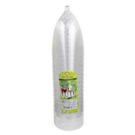 Plastic Stemmed Glass Wine White Pearl Removable Stem 300ml (40 Units)