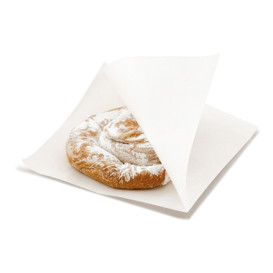 Paper Bag Grease-Proof Opened 15x13/10cm White (100 Units)