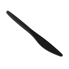 Plastic Knife PS "Luxury" Black 17,5 cm (2000 Units)