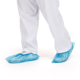 Disposable Plastic Shoe Covers PE G80 Blue (100 Units)