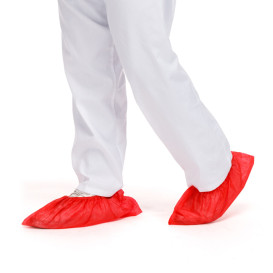 Disposable Plastic Shoe Covers PP Red (1000 Units)