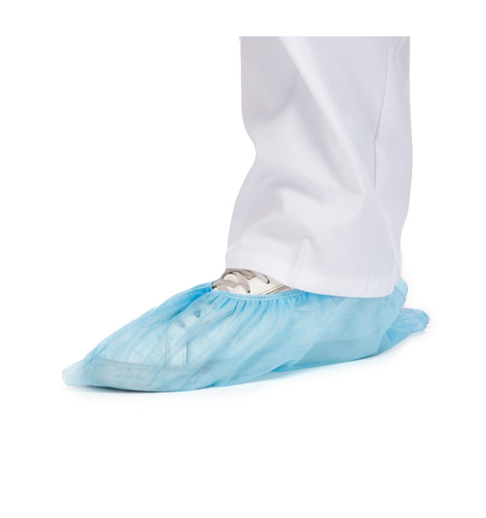 Disposable Plastic Shoe Covers PP Blue (100 Units)