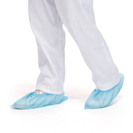 Disposable Plastic Shoe Covers PP Blue (100 Units)