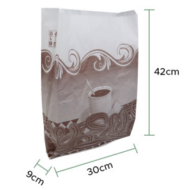 Paper Food Bag for Churros Grease-Proof 30+10x42cm (250 Units)  