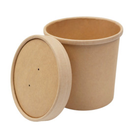 Kraft Carton Lid for Carton Pot Ø10,0cm (50 Units)