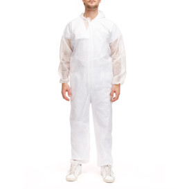 Disposable Plastic Coverall "TST" PP Hood Zipper 35g Size XL (1 Unit) 