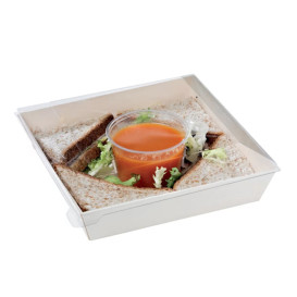 Plastic Lid PET Clear 23x23cm (25 Units) 