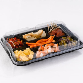 Plastic Tray with Lid 7C 35x24 cm (25 Units) 