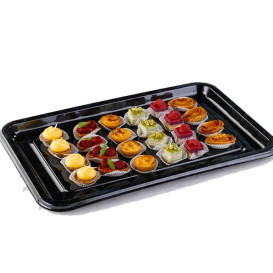 Plastic Tray Rectangular Shape Marble 35X24 cm (5 Units) 