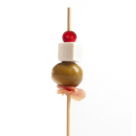 Bamboo Food Pick "Big Ball" Design Red 12,5cm (1.200 Units)