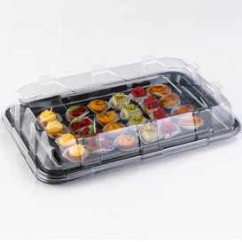 Plastic Tray Rectangular Shape Marble 35X24 cm (5 Units) 