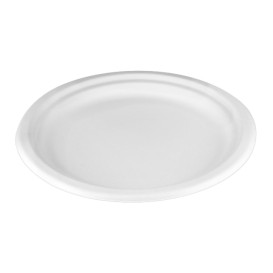 Sugarcane Plate White Ø22cm (25 Units) 