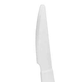 Reusable Durable Knife PP Mineral White 18,5cm (6 Units)