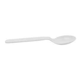 Reusable Durable Spoon PP Mineral White 18,5cm (6 Units)