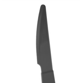 Reusable Durable Knife PP Mineral Anthracite 18,5cm (6 Units)