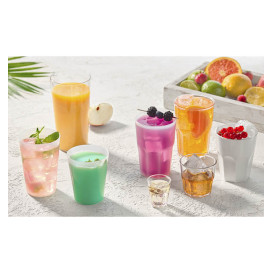 Reusable Durable Glass SAN Granity Clear 400ml (5 Units) 