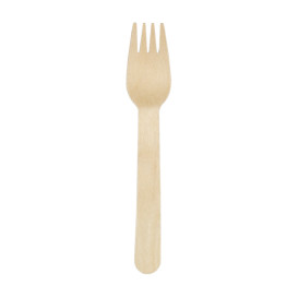 Wrapped Disposable Wooden Fork 16cm (500 Units)