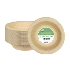 Paper Deep Plate Greaseproof Shape Kraft Ø19cm 245g/m² (500 Units) 