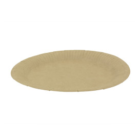 Round Paper Plate “Radial” Kraft Ø18cm 200gr/m² (650 Units)