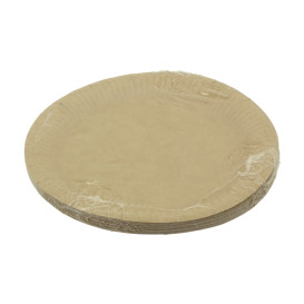 Round Paper Plate “Radial” Kraft Ø18cm 200gr/m² (650 Units)