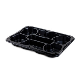 Plastic Tray with Lid 7C 35x24 cm (25 Units) 