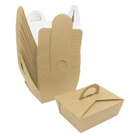 American Box with handles "Doggy Bag" Kraft 12x9x5cm (350 Units)