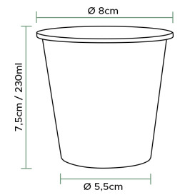 Reusable Economy Shot PS Bicolour Yellow Green 230ml (420 Units)