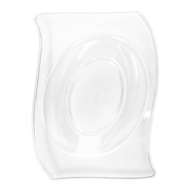 Reusable Tasting Plate PS Flat Clear 8x6,6cm (50 Units) 