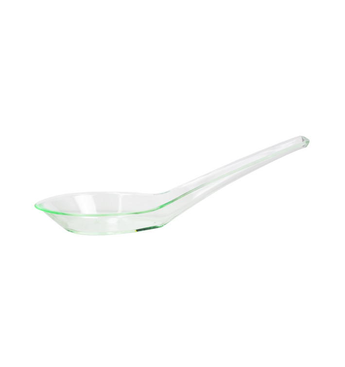 Plastic Tasting Spoon PS Transparent 12,4cm (12 Units)  