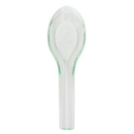 Plastic Tasting Spoon PS Transparent 12,4cm (12 Units)  