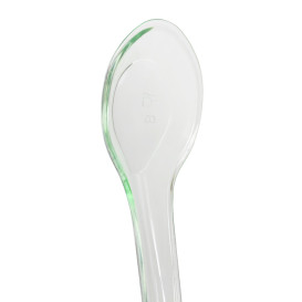 Plastic Tasting Spoon PS Transparent 12,4cm (12 Units)  