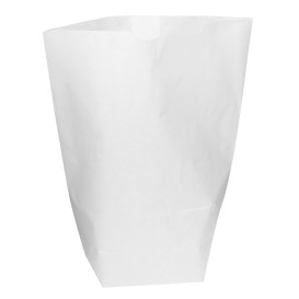 Paper Bag with Hexagonal Base White 17x22cm (50 Units)